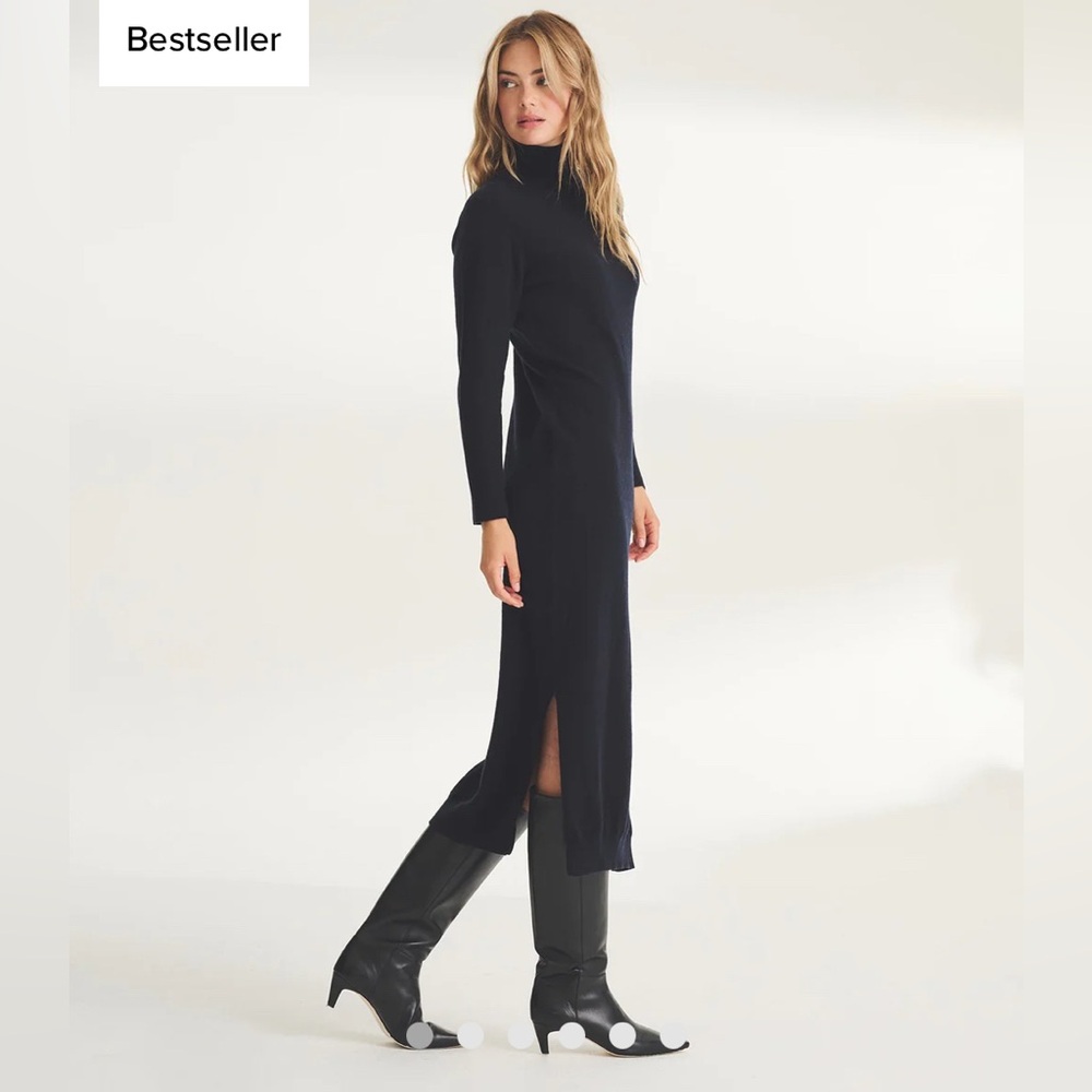 Naadam classic side slit cashmere dress, size S. Warm, luxurious and comfy!